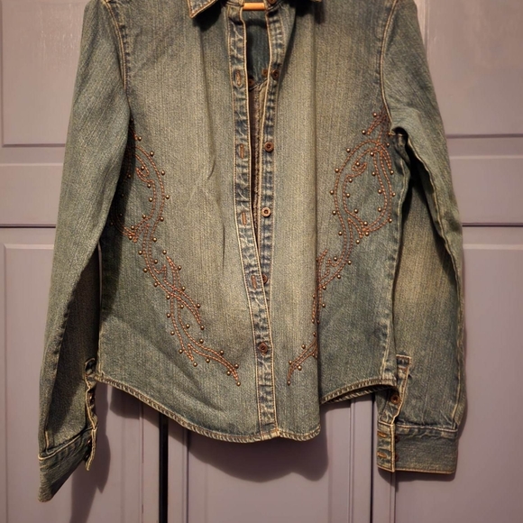 Women's Harley-Davidson Button Up Denim Shirt - Picture 2 of 2